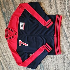 Vintage Seven7 Men's Zip-up Warm Up Jacket. ENGLAND & CALI REPUBLIC Decals Sz: L